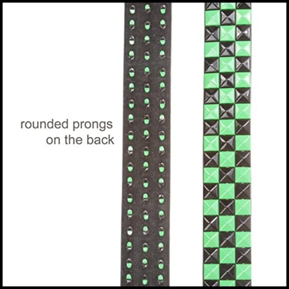 Snap On Punk Rock Star Studded Checker Board PU Leather Belt main image 4